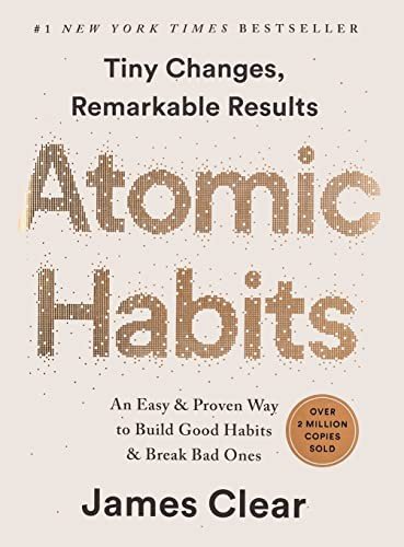 Book cover: Atomic Habits by James Clear