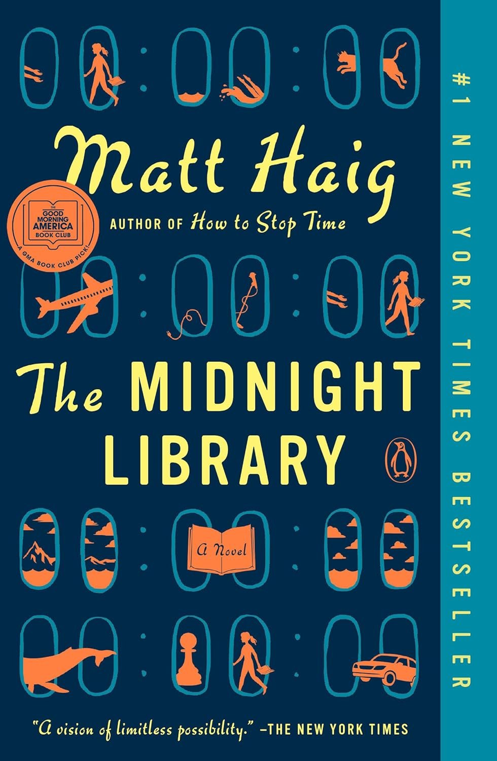Book cover: The Midnight Library by Matt Haig